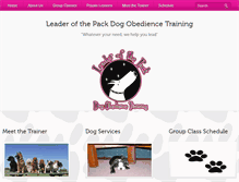 Tablet Screenshot of leaderofthepackdogtraining.org